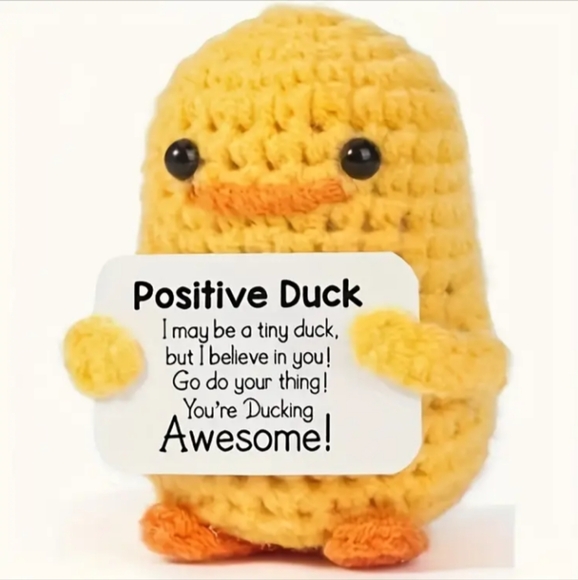 Handmade Woven Positive Energy Little Yellow Duck #New - Picture 1 of 6